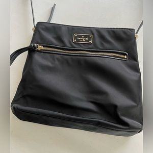 Kate Spade black nylon crossbody bag